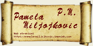 Pamela Miljojković vizit kartica